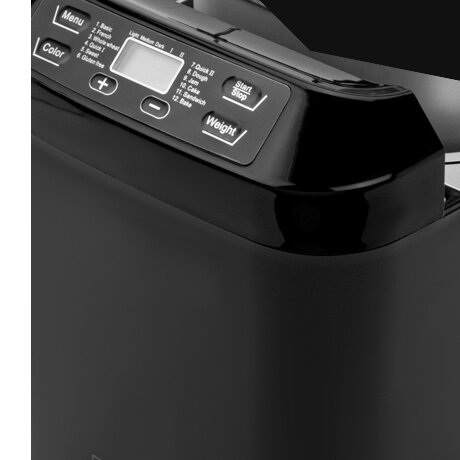Bandeau de commande de la machine à pain Clatronic BBA 3774 avec ses 12 programmes